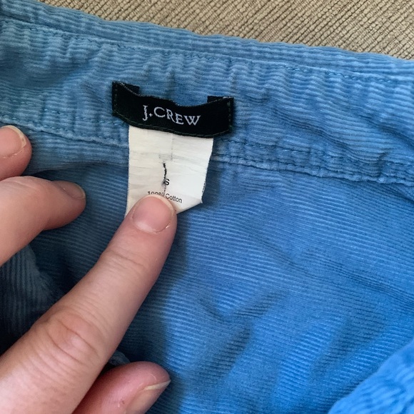 J. Crew blue corduroy button down size small - Picture 2 of 2